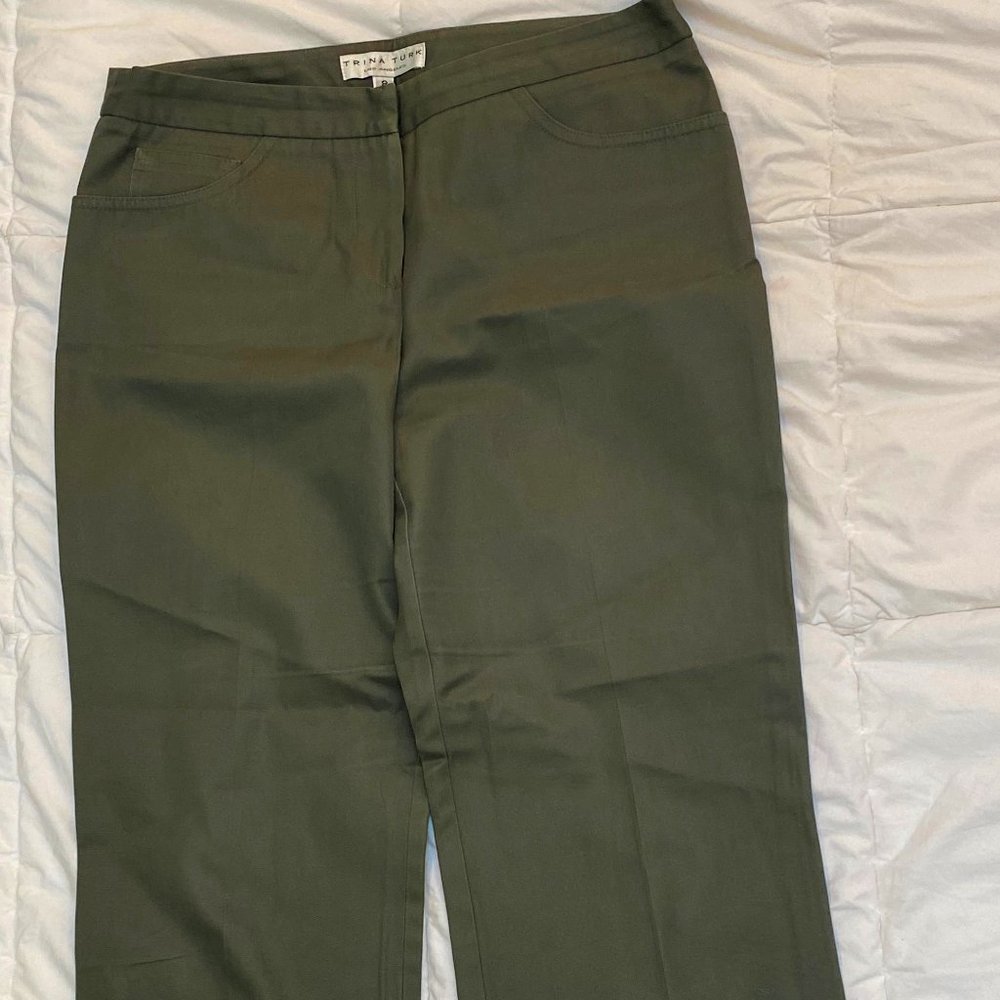 Trina Turk Olive dress pants